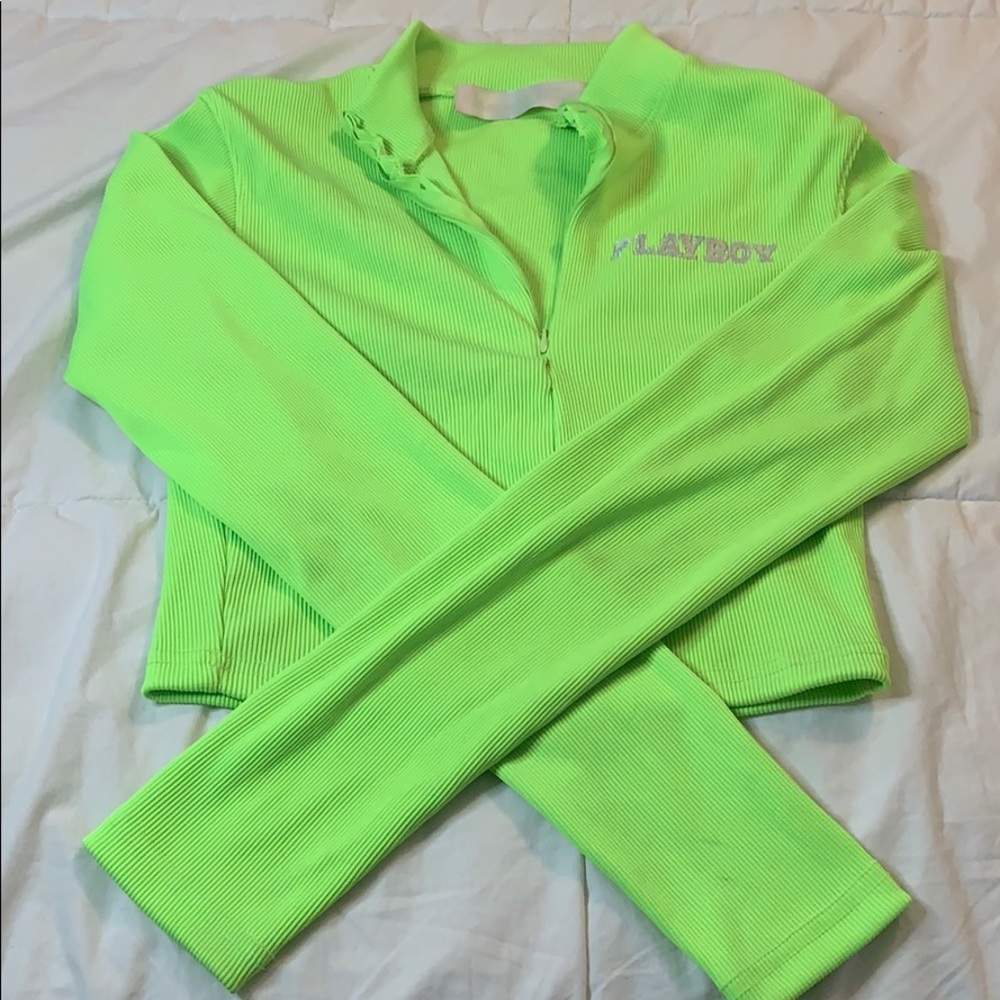 Playboy x Missguided Cropped Long Sleeve